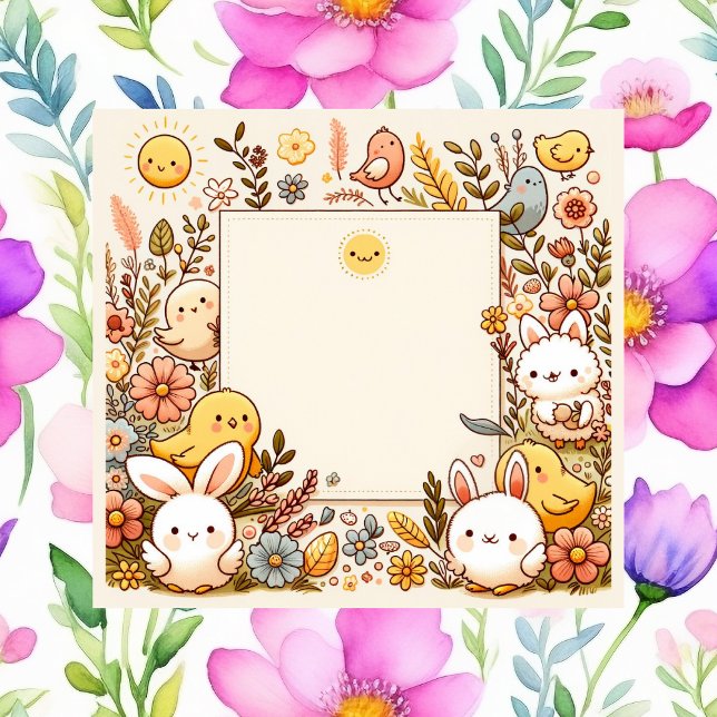 Bloco De Notas Bons animais, primavera, (Criador carregado)