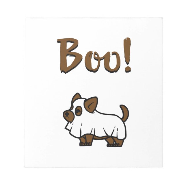 Bloco De Notas Boo Halloween (Frente)