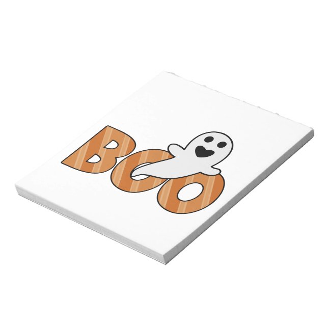 Bloco De Notas BOO Spooky Halloween (Invertido)