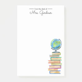 Bloco De Notas Bookworm de classe mundial | Professor de jardim d