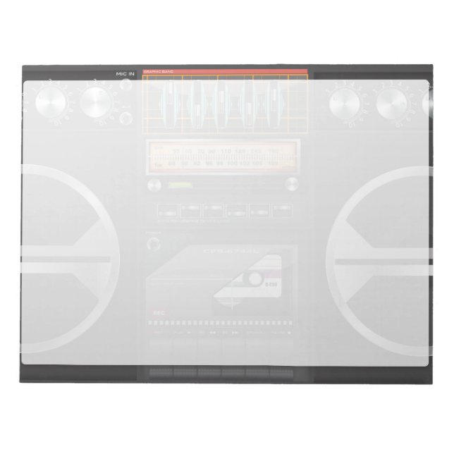 Bloco De Notas Boombox Ghetto Blaster (Frente)