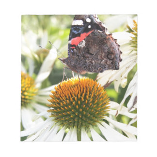 Bloco De Notas Borboleta Almirante na Flor