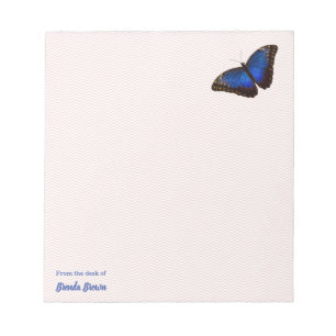 Bloco De Notas Borboleta Azul Bela e Personalizada