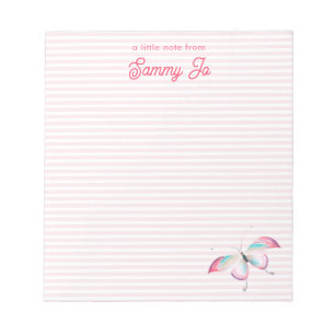 Bloco De Notas Borboleta Boêmia Colorida Cuta