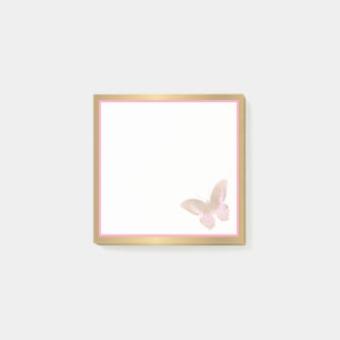 Bloco De Notas Borboleta Dourada 3x3