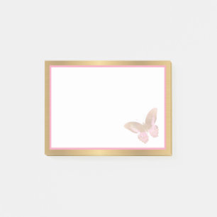 Bloco De Notas Borboleta Dourada 4x3