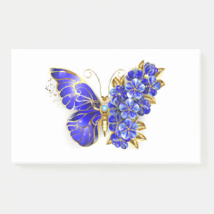 Bloco De Notas Borboleta Flor Sapphire