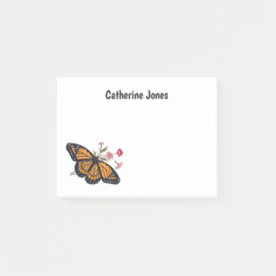 Bloco De Notas Borboleta Monarca com Notas Personalizadas