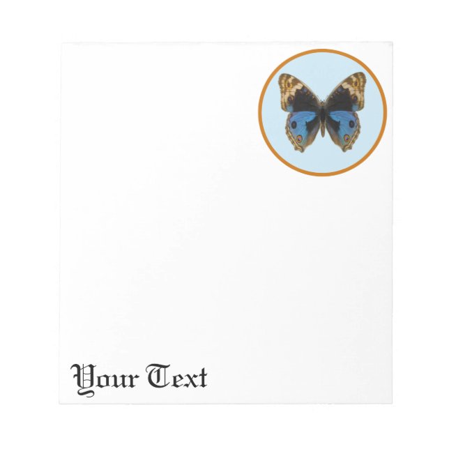 Bloco De Notas Borboleta Pansy Azul (Frente)