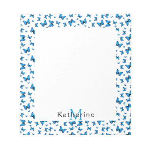 Bloco De Notas Borboletas azuis