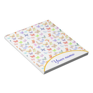 Bloco De Notas Borboletas coloridas personalizadas