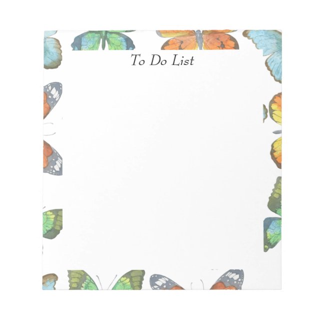 Bloco De Notas Borboletas Flutuantes (Frente)