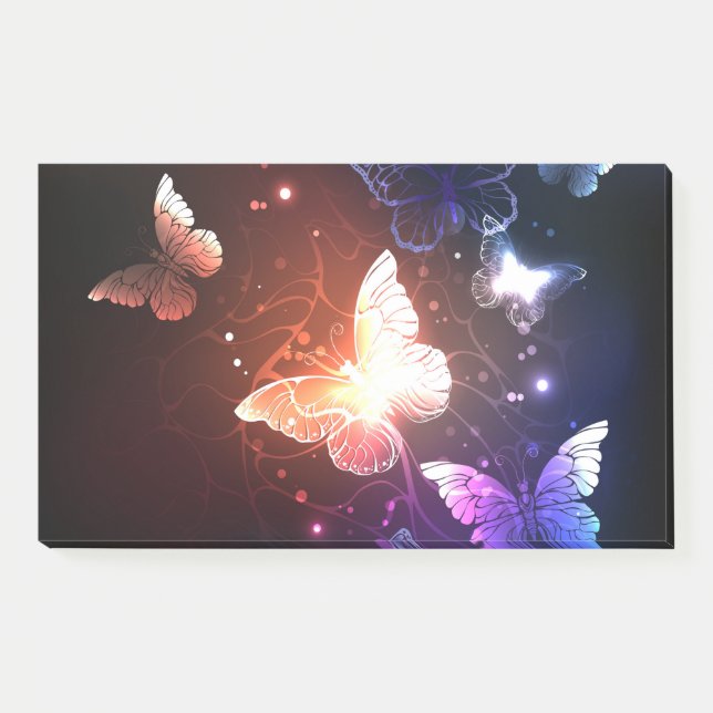 Bloco De Notas Borboletas noturnas brilhantes (Frente)