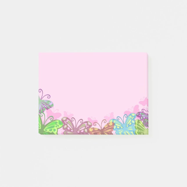 Bloco De Notas Borboletas Postam as notas (Frente)