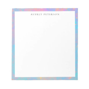 Bloco De Notas Borda Abstrata Pastel Fofo Moderno Personalizado
