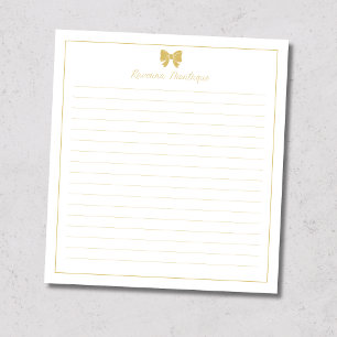 Bloco De Notas Borda de Arco Dourado Personalizado com Nome Manus