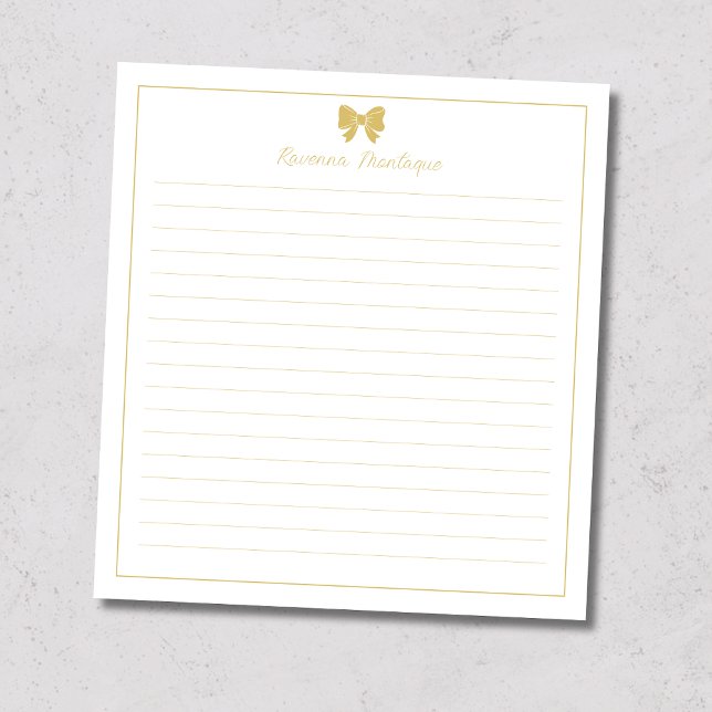 Bloco De Notas Borda de Arco Dourado Personalizado com Nome Manus (Criador carregado)