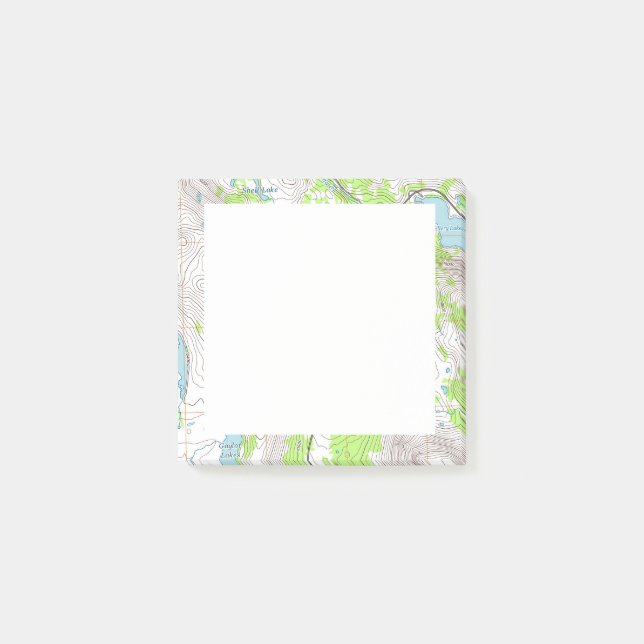 Bloco De Notas Borda do Mapa Topográfico (Frente)