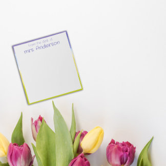 Bloco De Notas borda do verde limão de lavanda gradiente abstrato