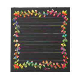 Bloco De Notas Borda Folha Colorida - Notepad de 5,5" x 6"