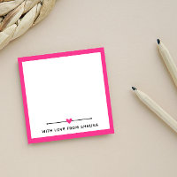 Borda rosa quente e coração com amor de