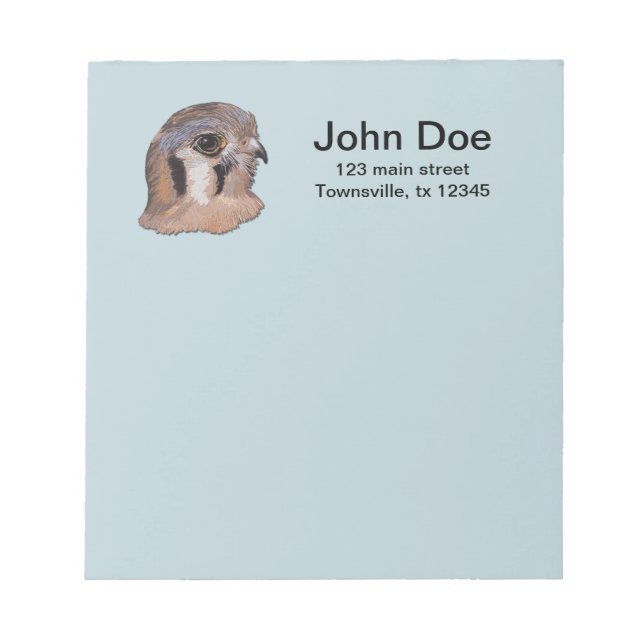 Bloco De Notas Bordado de Faux do Kestrel (Frente)