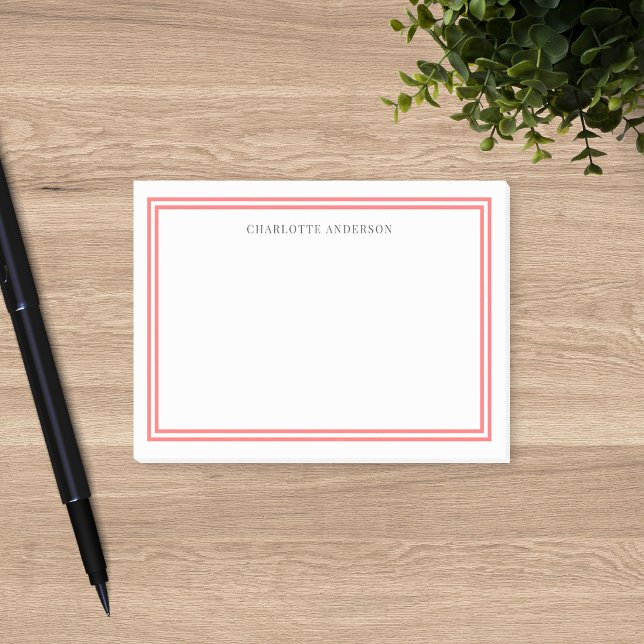 Bloco De Notas Bordas Clássicas Modernas de Cor Personalizada (Criador carregado)
