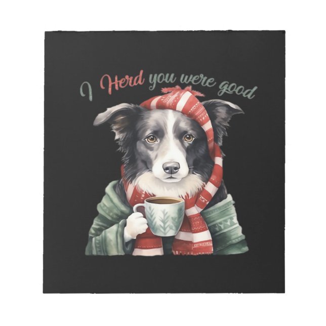 Bloco De Notas Border collie Christmas Jumper Essential T-Shirt (Frente)