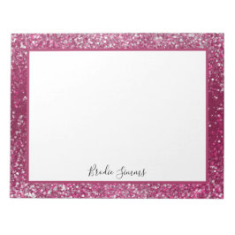 Bloco De Notas Borgonha e relva prateada