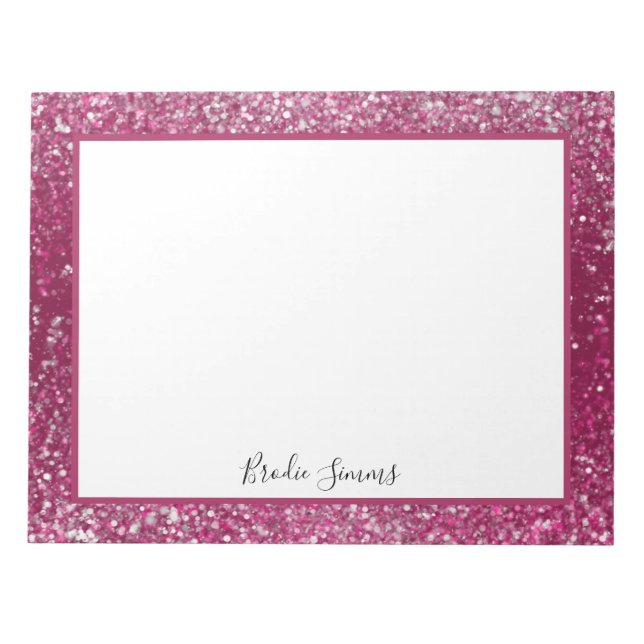 Bloco De Notas Borgonha e relva prateada (Frente)