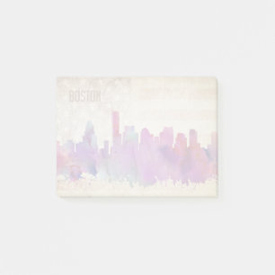 Bloco De Notas Boston, skyline da cidade da aguarela das MÃES
