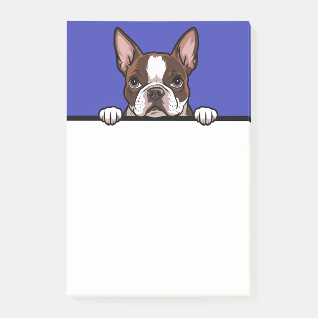 Bloco De Notas Boston Terrier Cute Boston Puppy Dog Dons (Frente)
