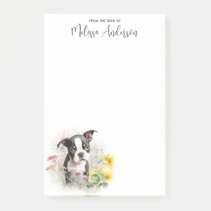 Bloco De Notas Boston Terrier Personated Dog Lover Puppy