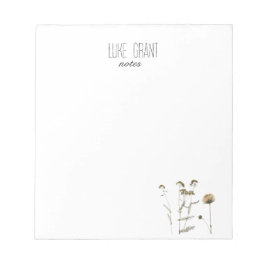 Bloco De Notas Botânica Floral