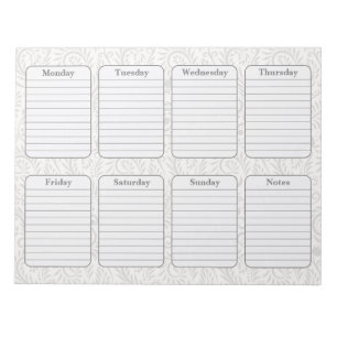 Bloco De Notas Botânica Simples: Rasga Semanal do Planner