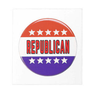 Bloco De Notas Botão Republicano