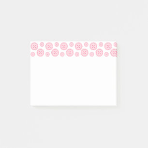 Bloco De Notas Botões cor-de-rosa