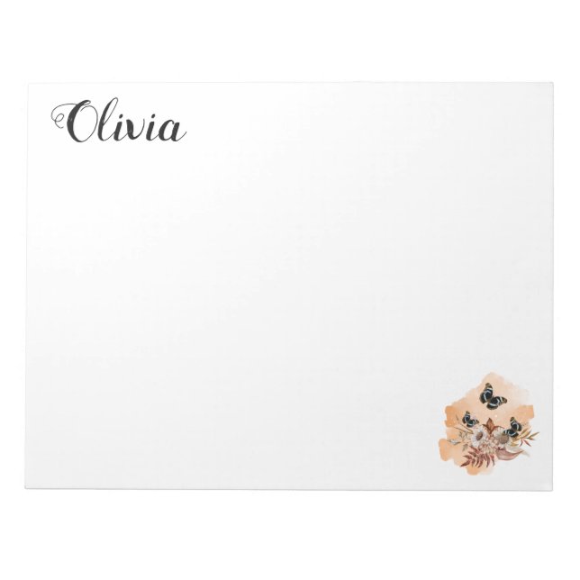 Bloco De Notas Bouquet floral blooming garden (Frente)