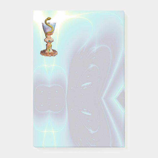 Bloco De Notas BOWL DE HYGEIA, MEDICINA, FARMACÊUTICA Azul Teal (Frente)