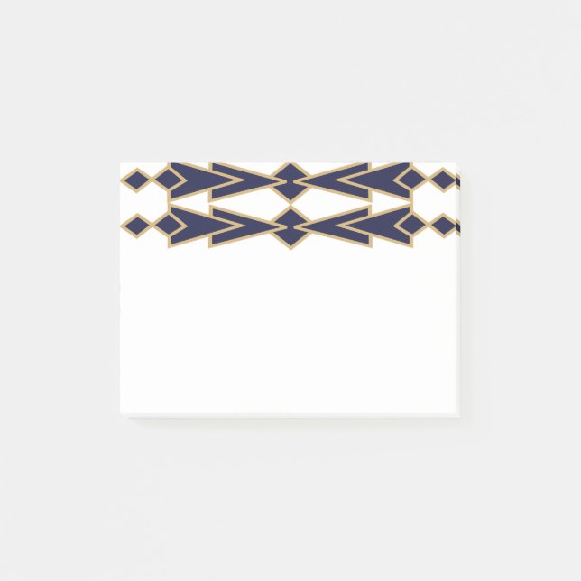 Bloco De Notas Bowties Azul e Dourado (Frente)