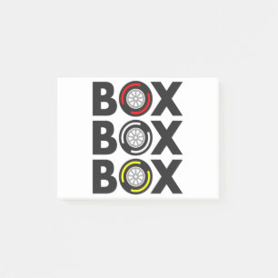 Bloco De Notas "Box Box Box Box" F1 Design do conjunto do pneu