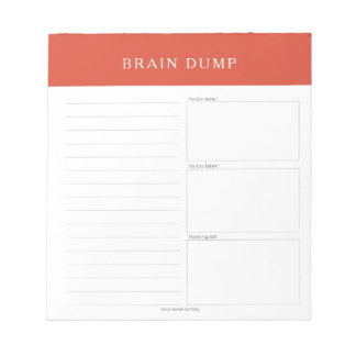 Bloco De Notas Brain Dump Notepad