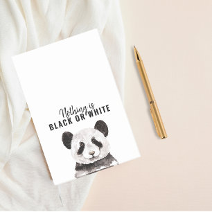 Bloco De Notas Branca e Preto, Engraçado Moderno, Com Citação