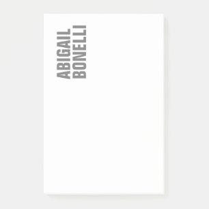 Bloco De Notas Branca moderna, de cinza minimalista profissional