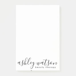 Bloco De Notas Branco comum de caligrafia simples moderna