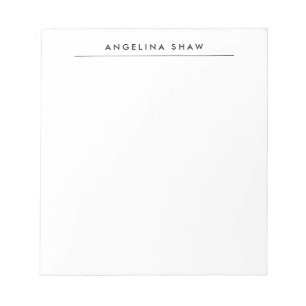 Bloco De Notas Branco Criativo Profissional Elegante Simples