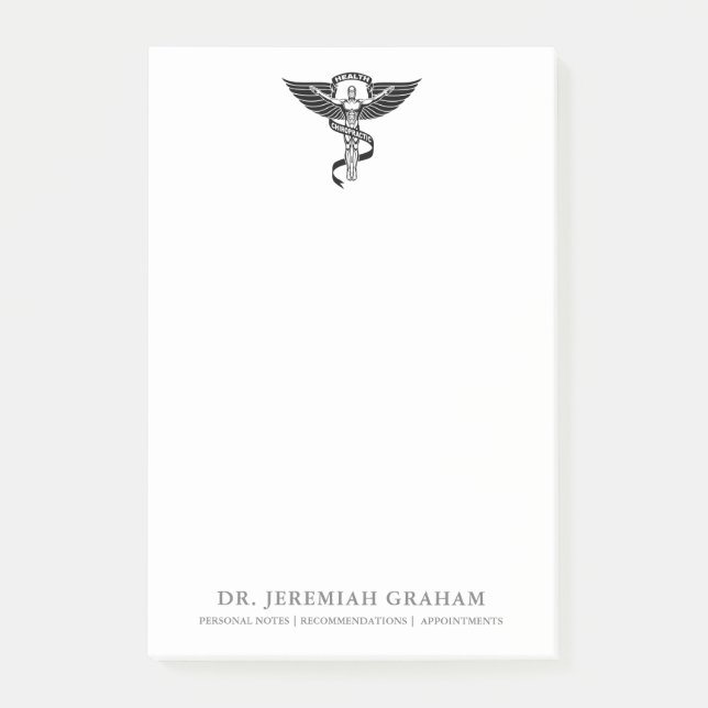 Bloco De Notas Branco e preto personalizados escritório da (Frente)