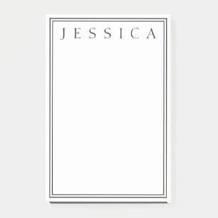 Bloco De Notas Branco e Preto Seu nome