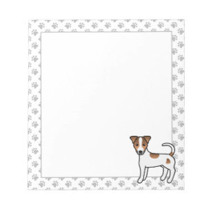 Bloco De Notas Branco E Tan Casaco Parson Russell Terrier
