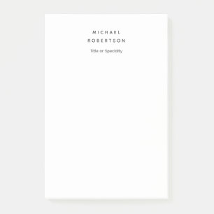 Bloco De Notas Branco moderno e minimalista simples e elegante